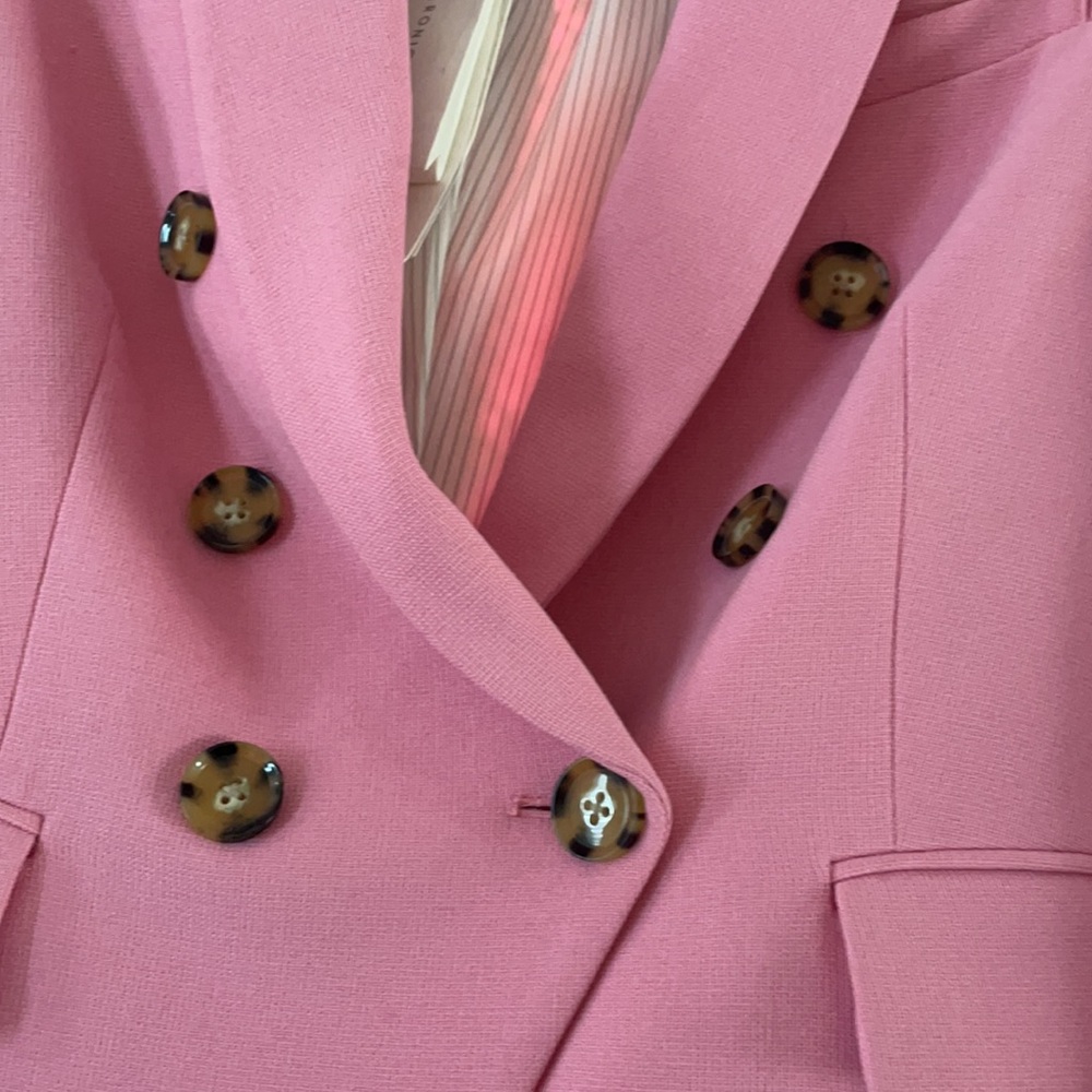 Veronica Beard Miller Dickey Pink Jacket Power Blazer sz 8 - Picture 7 of 11